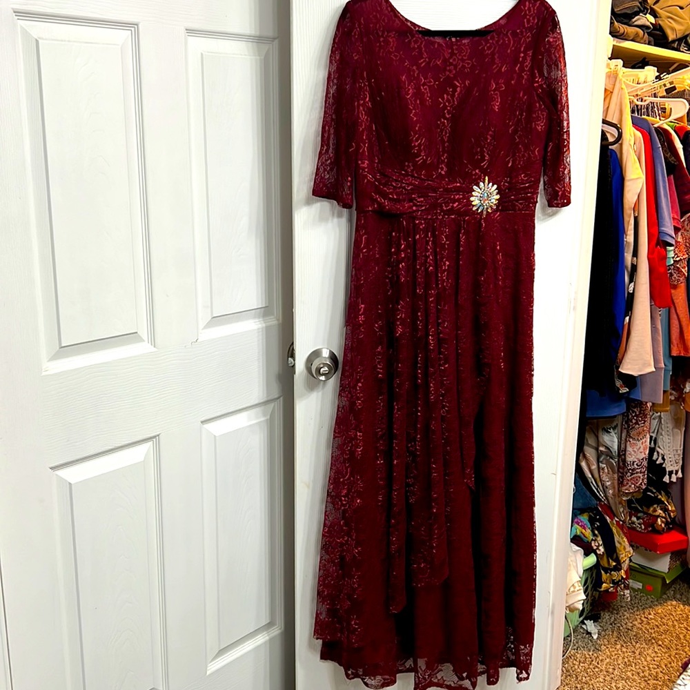 Burgundy dress